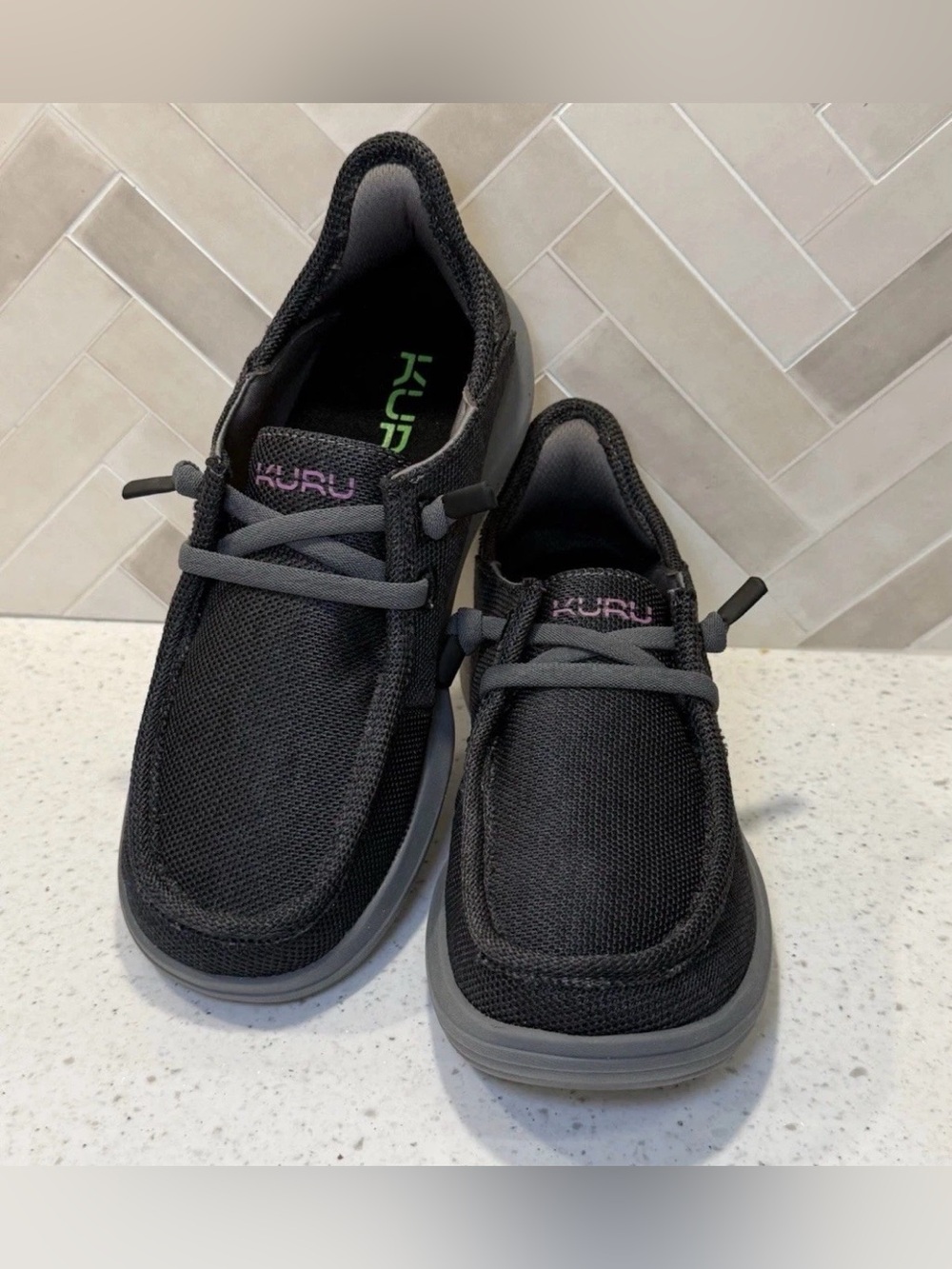 KURU Draft Rento Women's Black-Gray Shoes
Casual Slip-on Loafer Size 9 M